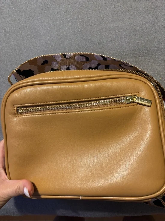 POPPY Tan Leather Crossbody Bag camel - Picture 8 of 11